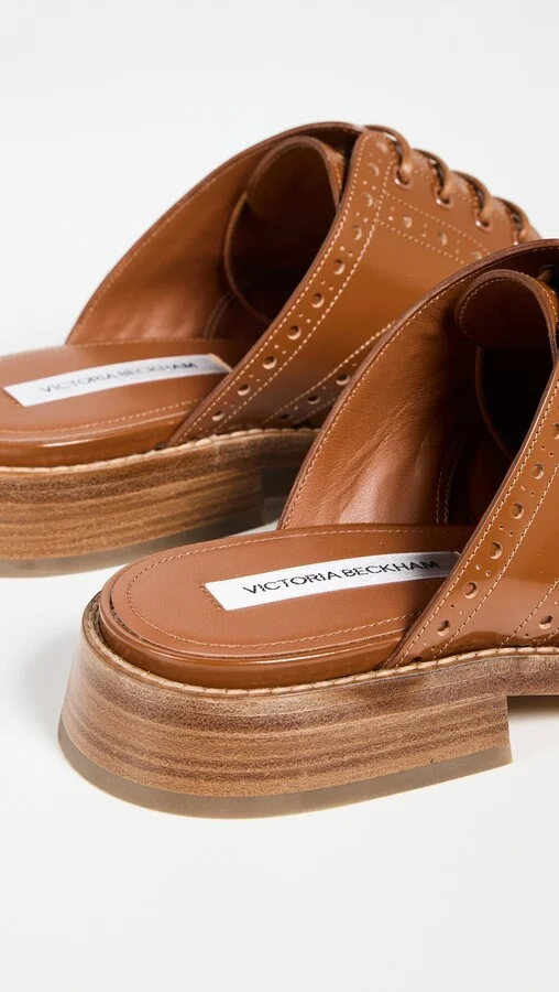 Victoria Beckham Spazzolato Oxford Mules - Image 3