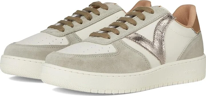 victoria Madrid Suede Metallic Women's Shoes Kaki : EU 36 (US Women's 5) M, Leather/Suede