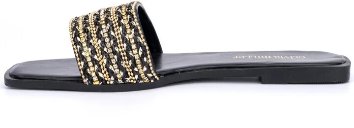 Victoria Rhinestone Slide Sandal - Image 8
