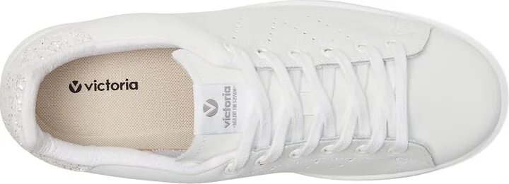 victoria Tenis Leather Glitter Athletic Shoes Blanco : EU 42 (US Women's 11) Medium - Image 2