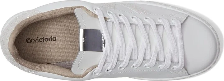 victoria Tennis Leather Glitter V Women's Shoes Blanco : EU 38 (US Women's 6) M, Leather/Synthetic - Image 2