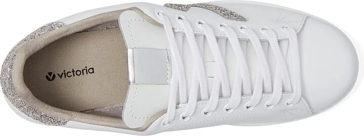 victoria Tennis Leather Glitter V Women's Shoes Blanco : EU 38 (US Women's 6) M, Leather/Synthetic - Image 7