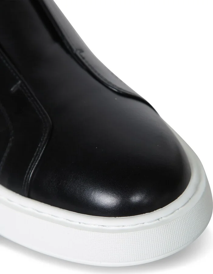 Victory Black Leather Sneakers - Image 4