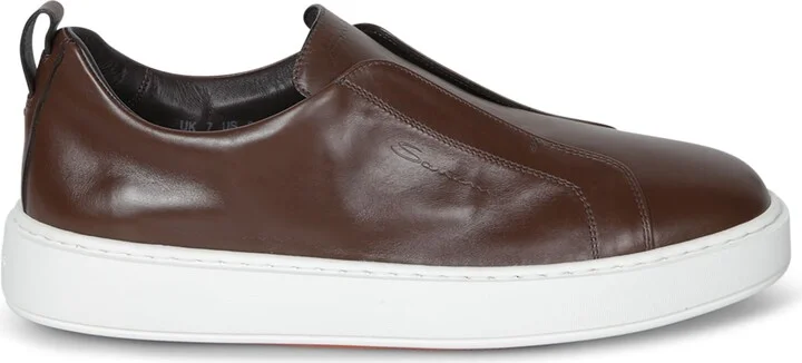 Victory Dark Brown Leather Sneakers
