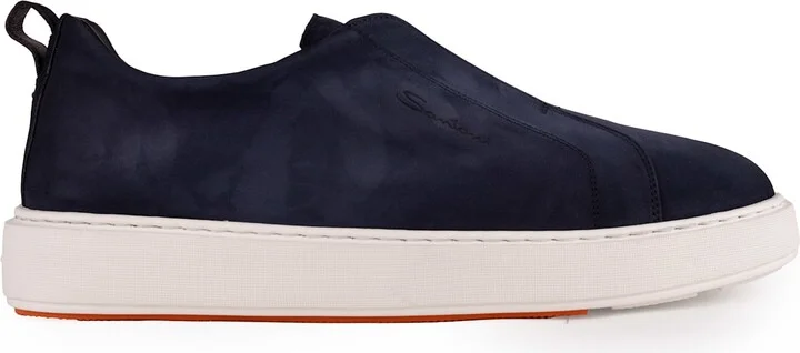 Victory-fehu59 Laceless Sneakers In Leather