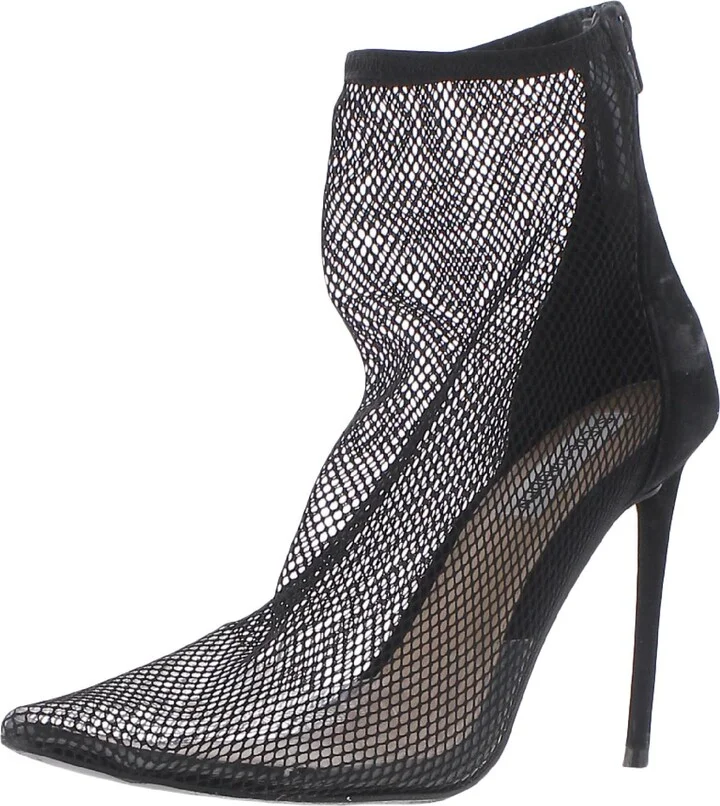 Vielo Womens Fishnet Ankle Boot Booties