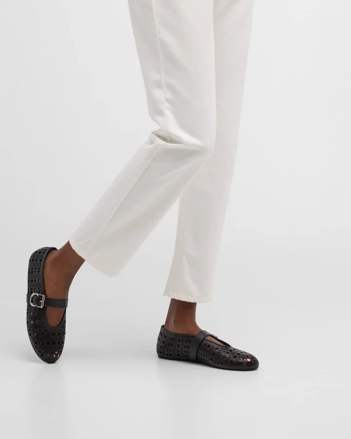 Vienne Cutout Mary Jane Ballerina Flats - Image 4