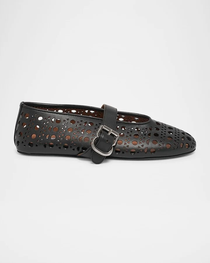 Vienne Cutout Mary Jane Ballerina Flats