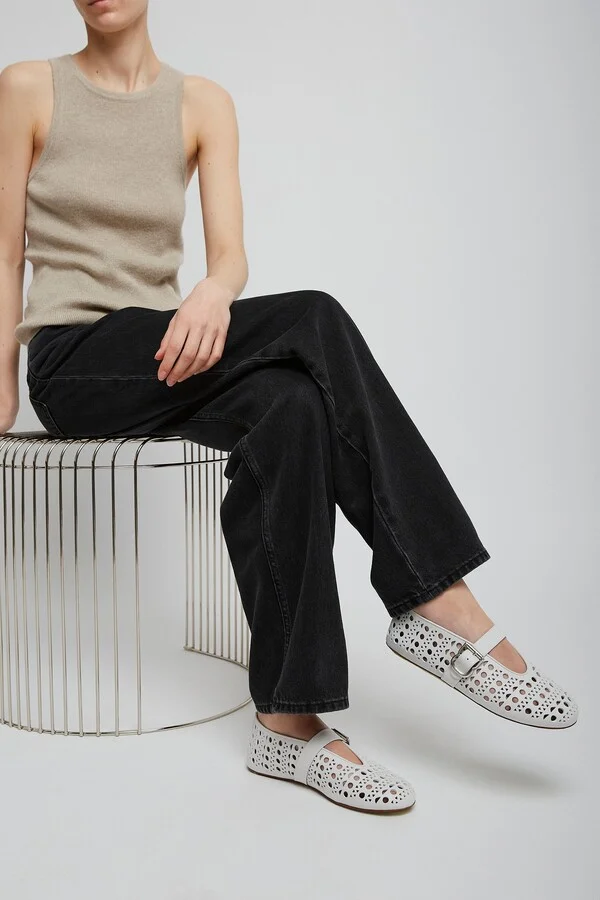 Vienne white leather ballet flats - Image 5