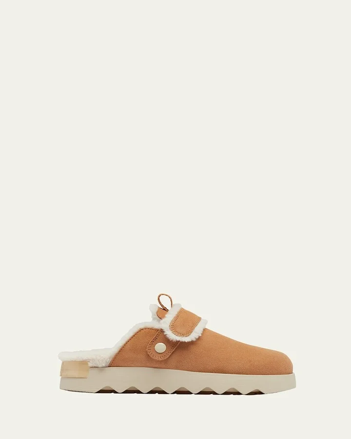 Viibe Suede Faux Fur Cozy Mules
