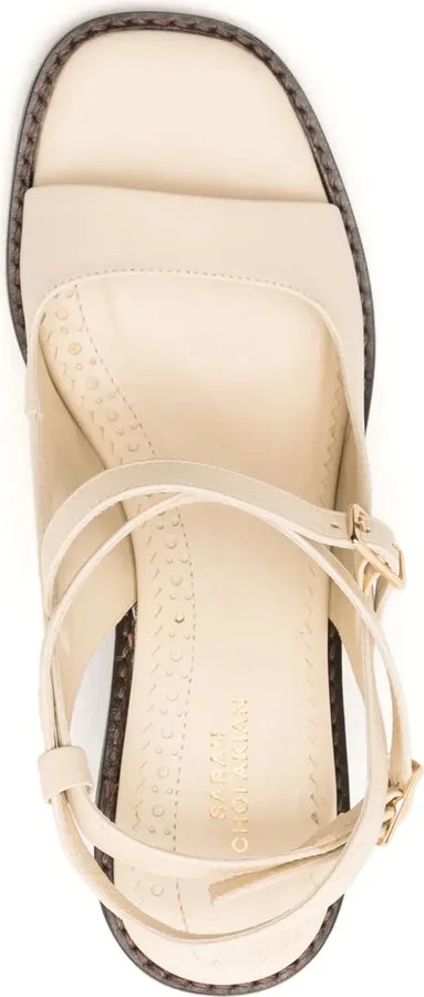 Vik 70mm slingback leather sandals - Image 4