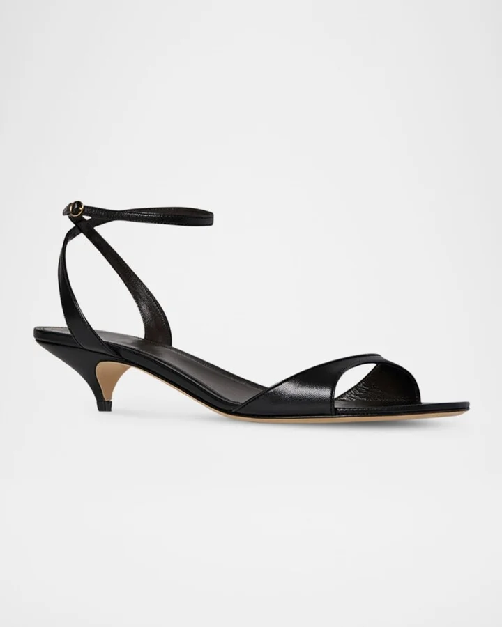 Vika Leather Ankle-Strap Sandals - Image 4