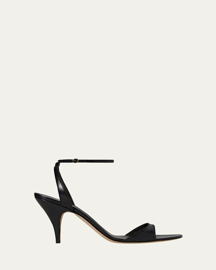 Vika Leather Ankle-Strap Sandals