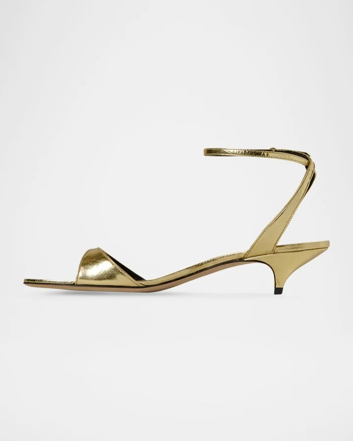 Vika Metallic Ankle-Strap Sandals - Image 3