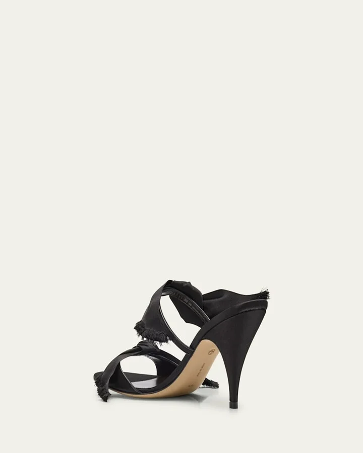 Vika Silk Knot Slide Sandals - Image 4