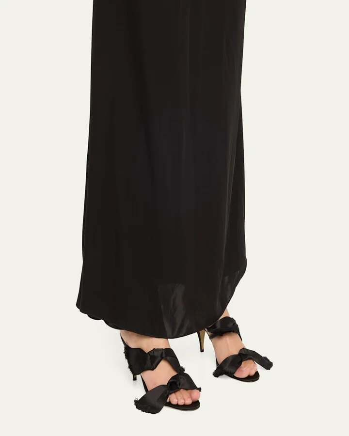 Vika Silk Knot Slide Sandals - Image 5