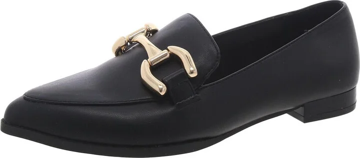Vilena Womens Faux Leather Padded Insole Loafers
