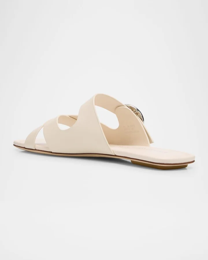 Villa Leather Slide Sandals - Image 6