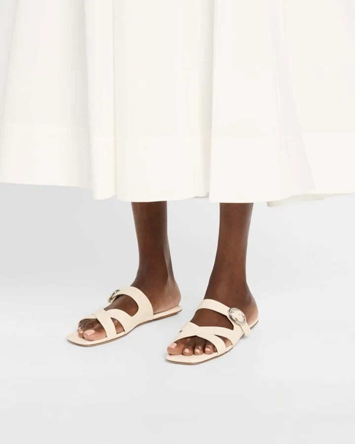 Villa Leather Slide Sandals - Image 8