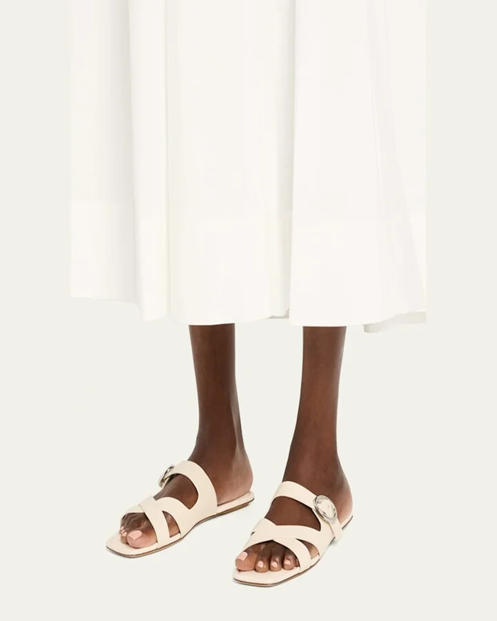 Villa Leather Slide Sandals - Image 6