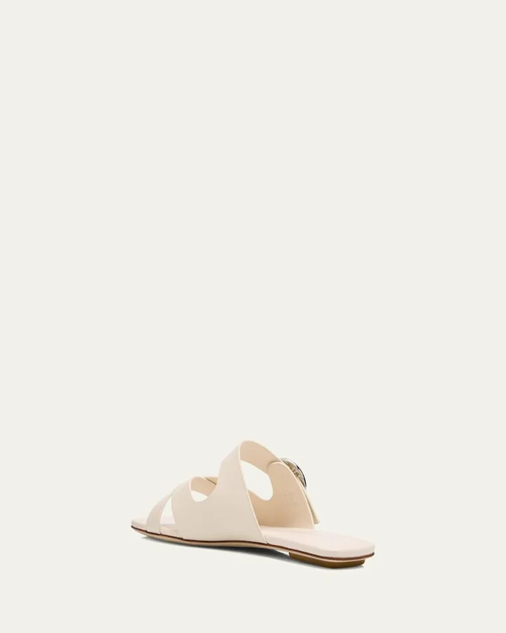 Villa Leather Slide Sandals - Image 11