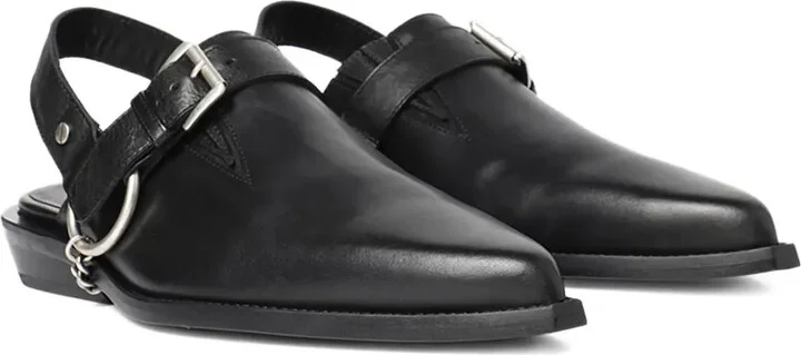 Vilmu Pointy buckle-embellished mules - Image 2