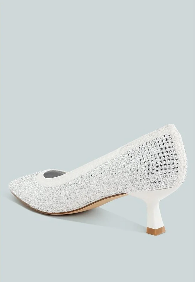 Vimto Breathable Flyknit Rhinestone Pumps - Image 5