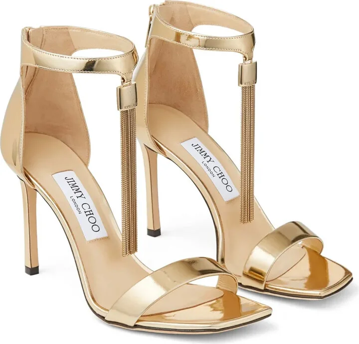 Vinca 95mm patent-leather sandals - Image 2