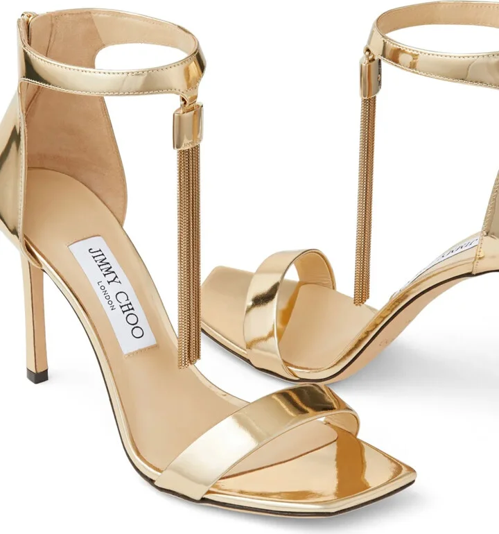 Vinca 95mm patent-leather sandals - Image 5