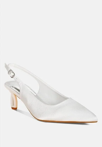 Vinca Satin Pointed Toe Slingbacks Women - Image 3