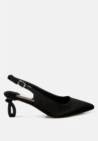 Vinca Satin Pointed Toe Slingbacks Women