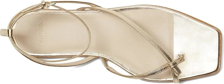 Vince Ali Thong Sandals Women's Wedge Shoes Champagne Leather : 5 M - Image 2
