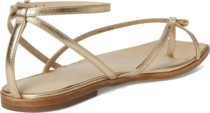Vince Ali Thong Sandals Women's Wedge Shoes Champagne Leather : 5 M - Image 4