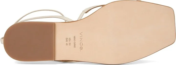 Vince Ali Thong Sandals Women's Wedge Shoes Light Sable/Moonlight Leather : 8 M - Image 3