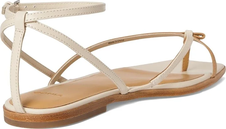 Vince Ali Thong Sandals Women's Wedge Shoes Light Sable/Moonlight Leather : 8 M - Image 4