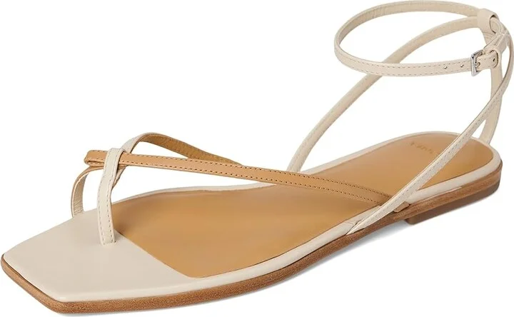 Vince Ali Thong Sandals Women's Wedge Shoes Light Sable/Moonlight Leather : 8 M - Image 5