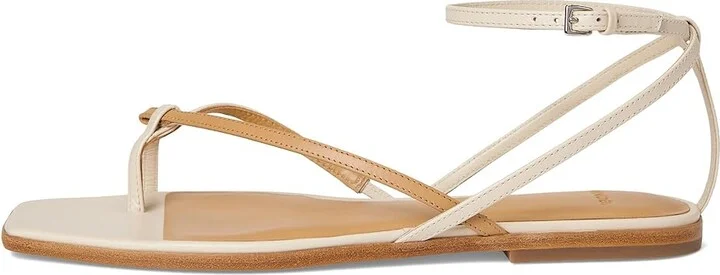 Vince Ali Thong Sandals Women's Wedge Shoes Light Sable/Moonlight Leather : 8 M - Image 6