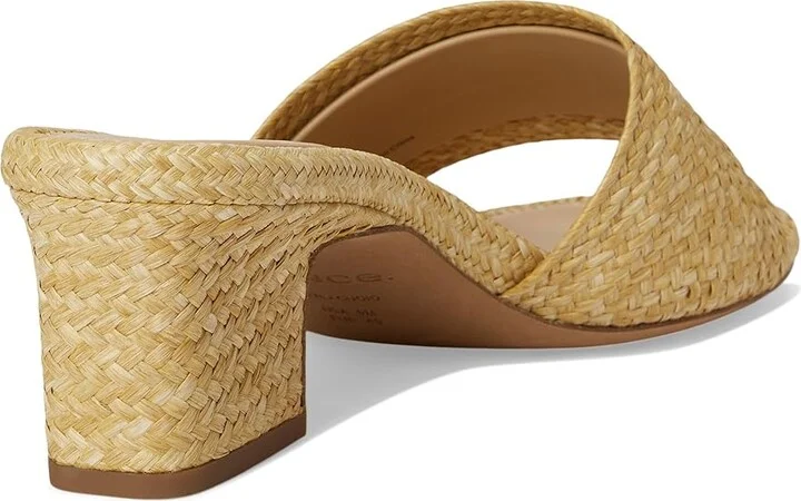 Vince Ariana Raffia Slide Sandals Women's Wedge Shoes Toasted Wheat Raffia : 8.5 M - Image 4