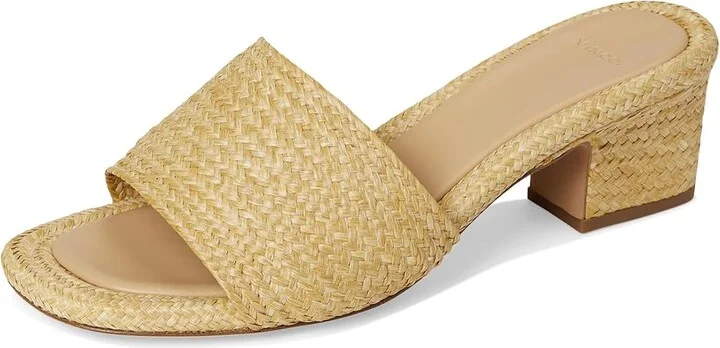 Vince Ariana Raffia Slide Sandals Women's Wedge Shoes Toasted Wheat Raffia : 8.5 M - Image 5