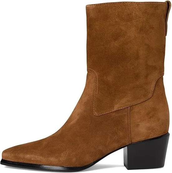Vince Arlington Booties Women's Boots Elmwood Tan Suede : 5 M - Image 6