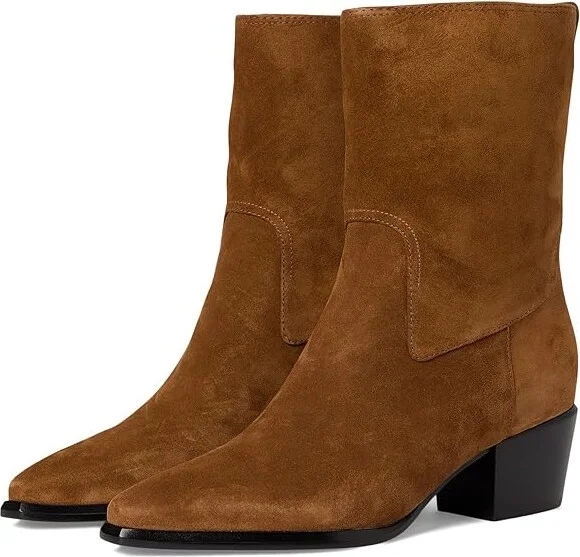 Vince Arlington Booties Women's Boots Elmwood Tan Suede : 5 M