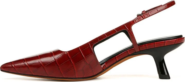 Vince Bianca Leather Slingback Pump - Image 2