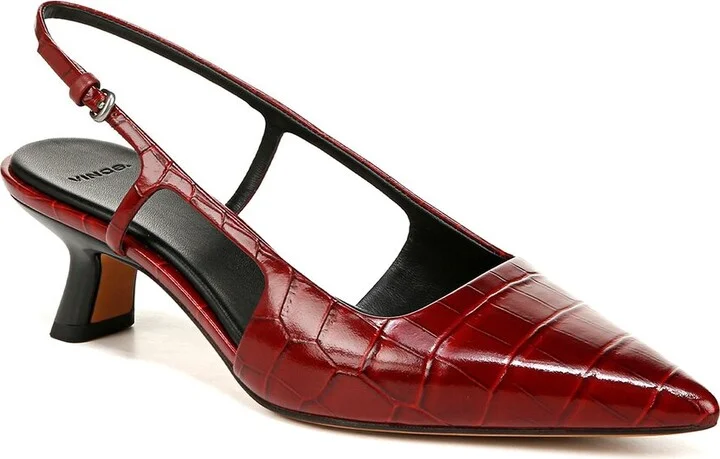 Vince Bianca Leather Slingback Pump