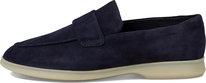 Vince Big Sur Slip-ons Women's Flat Shoes Blue Ink Suede : 6 M, Leather - Image 6