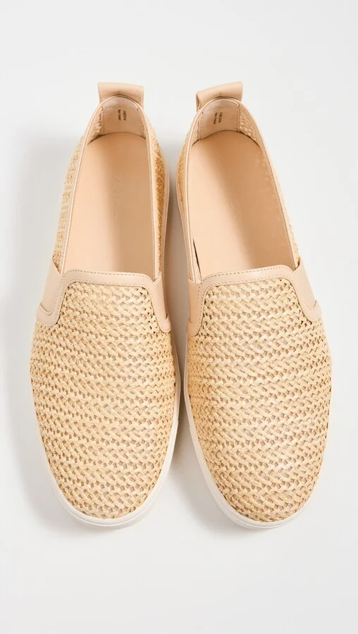 Vince Blair Raffia Slip On Sneakers - Image 2