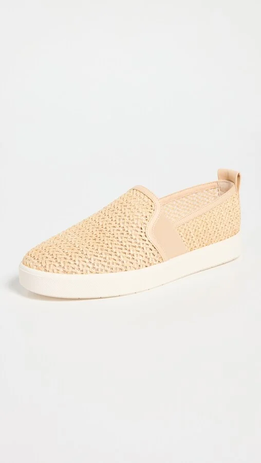 Vince Blair Raffia Slip On Sneakers - Image 3