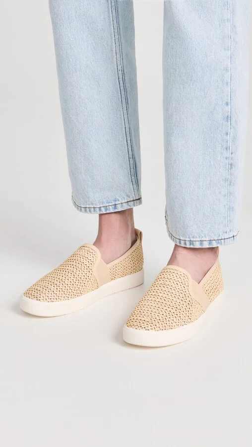 Vince Blair Raffia Slip On Sneakers - Image 5