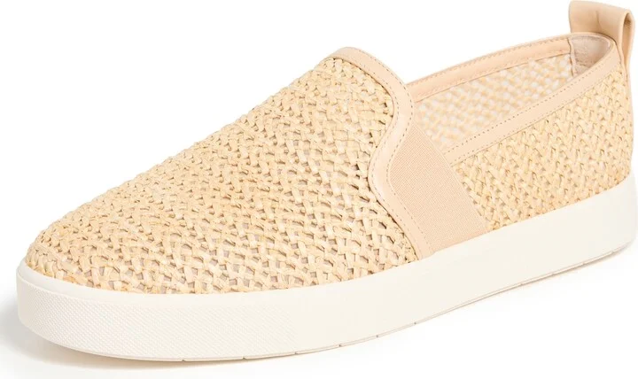 Vince Blair Raffia Slip On Sneakers