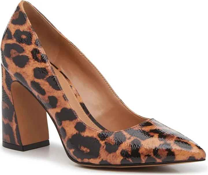 Tan/Black Leopard Print Synthetic