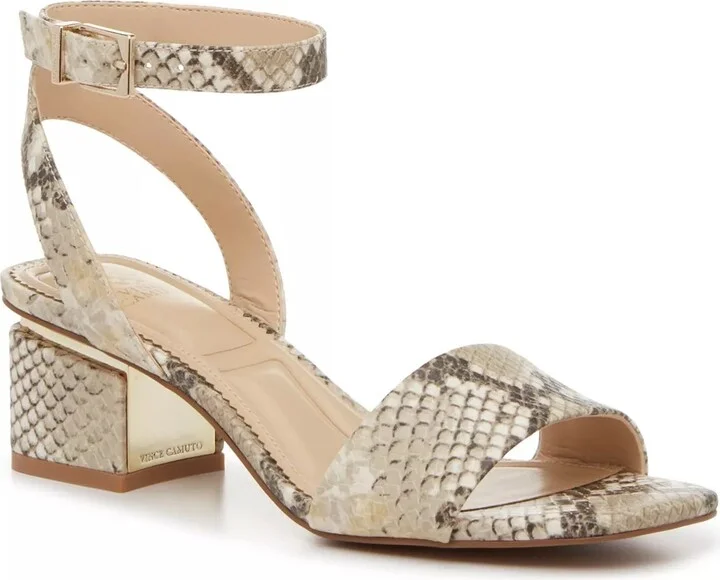 Taupe/Black Snake Print Synthetic